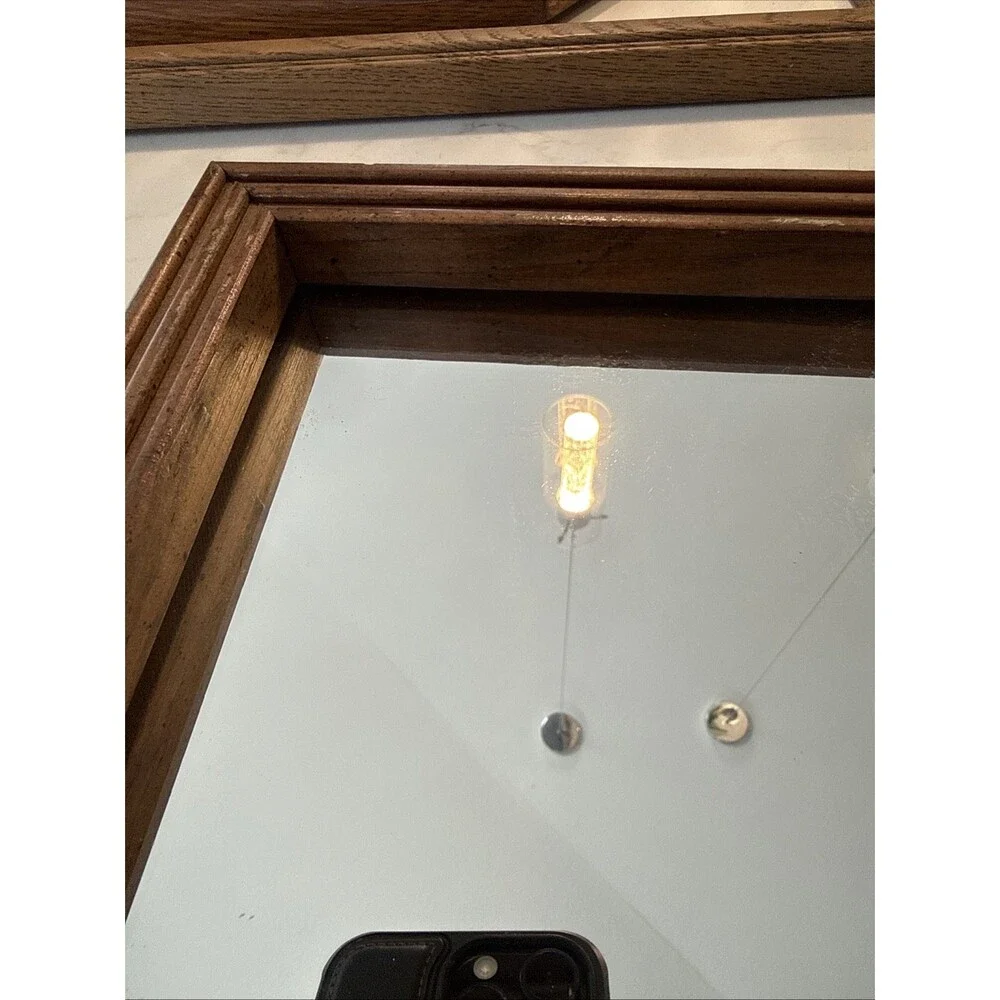 Vintage HOME INTERIORS Wooden Accent Mirror 8